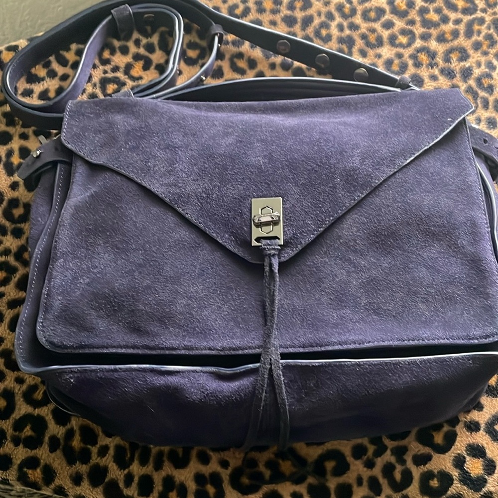 Rebecca Minkoff Blue Suede Crossbody Bag
